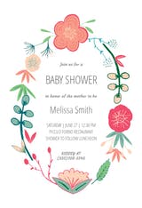 Spring Flowers - Baby Shower Invitation